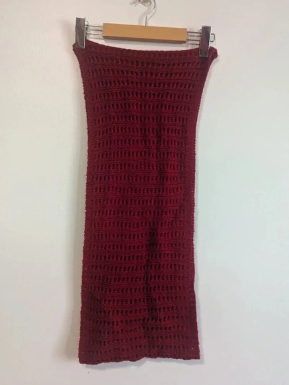 Burgundy Knit Circle Infinity  Scarf